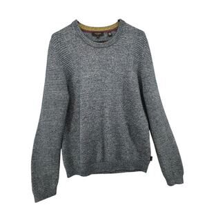 Ted Baker London Size 4 Large Sweater Blue Crew Neck Cotton Blend